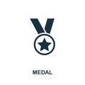 Medal icon. Simple element from loyalty program collection. Filled Medal icon for templates, infographics and more Royalty Free Stock Photo