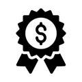Medal vector glyph flat icon Royalty Free Stock Photo