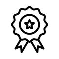 Medal vector thin line icon Royalty Free Stock Photo