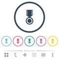 Medal solid flat color icons in round outlines