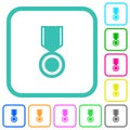Medal solid vivid colored flat icons