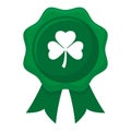 Medal with st patrick clover leaf Royalty Free Stock Photo