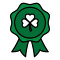 Medal with st patrick clover leaf Royalty Free Stock Photo