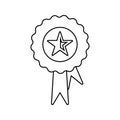 medal with a star icon. Element of Sucsess and awards for mobile concept and web apps icon. Thin line icon for website design and Royalty Free Stock Photo