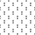 Medal star pattern vector