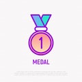 Medal thin line icon. Modern vector illustration