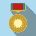 Medal of valor flat icon