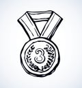 Medal. Vector drawing Royalty Free Stock Photo
