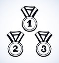 Medal. Vector drawing Royalty Free Stock Photo