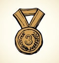 Medal. Vector drawing Royalty Free Stock Photo