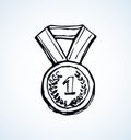 Medal. Vector drawing Royalty Free Stock Photo