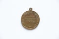 Medal from the Victory in the Great Patriotic War of 1941-1945 Original on white background, military action award