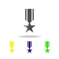 medal, weapon colored icons. Element of military illustration. Signs and symbols can be used for web, logo, mobile app, UI, UX