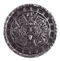 Medallion engraved with the Mayan calendar Royalty Free Stock Photo