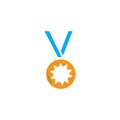 Medallion icon simple color vector design