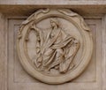 Medallion Justice on the Palazzo Montecitorio, seat of the Italian Chamber of Deputies in Rome