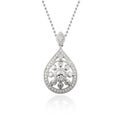 Stunning Medallion Piece With Hollow Halo Design And Drop-shaped Diamonds