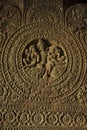 Medallion on pillar, Cave 2, Aurangabad caves, Western Group, Aurangabad, Maharashtra, India