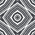 Medallion seamless pattern. Black symmetrical