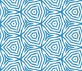 Medallion seamless pattern. Blue symmetrical