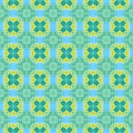 Medallion seamless pattern. Green beautiful boho