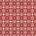 Medallion seamless pattern. Maroon symmetrical