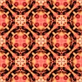 Medallion Tribal Texture. Orange, Red, Pink