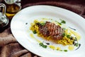 Medallions of Beef with Spelt Royalty Free Stock Photo