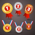 Medals Awards Vector Set