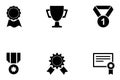 Medals and cup icons Royalty Free Stock Photo