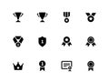 Medals and cup icons. Royalty Free Stock Photo