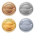 Medals Icon Set Royalty Free Stock Photo