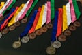Medals waiting to be awarded.