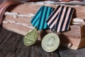 Medals WWII composition Royalty Free Stock Photo