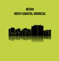 Medan, Indonesia city silhouette