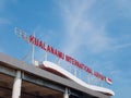 Kualanamu International Airport Signage on the Top of the Building