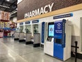 The MedAvail Self Service Pharmacy kiosk in the Pharmacy department waiting for customers to pick up their prescriptions at a Sams Royalty Free Stock Photo