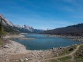 view on medecine lake, jasper, alberta, canada