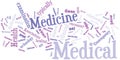 Medecine word cloud Royalty Free Stock Photo