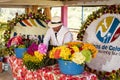 Medellin, Antioquia - Colombia - August 02, 2023. Silleteros parade, the city celebrates the flower fair