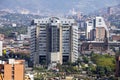 Medellin, Antioquia. Colombia - January 26, 2023. The Intelligent Building of the city`s public service company, made of concrete