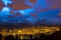 Medellin Cityscape during the Blue Hour, Colombia Royalty Free Stock Photo