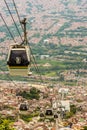 A view from high up over Medellin Colombia. Royalty Free Stock Photo