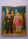 a couple painting of Botero Antioquia museum of Medellin Colombia