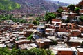 Famous District 13 of Medellin, view from the hill. Royalty Free Stock Photo