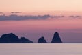 islands from pals beach at sunrise