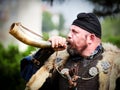 MEDGIDIA, ROMANIA - MAY 6, 2017. Dacian warriors at Dapyx Antique Festival - Medgidia who present habits, lifestyle and fighting t