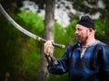 MEDGIDIA, ROMANIA - MAY 6, 2017. Dacian warriors at Dapyx Antique Festival - Medgidia who present habits, lifestyle and fighting t