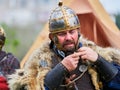 MEDGIDIA, ROMANIA - MAY 6, 2017. Dacian warriors at Dapyx Antique Festival - Medgidia who present habits, lifestyle and fighting t