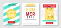 Media Banners Template Set with Summer Sales Offer